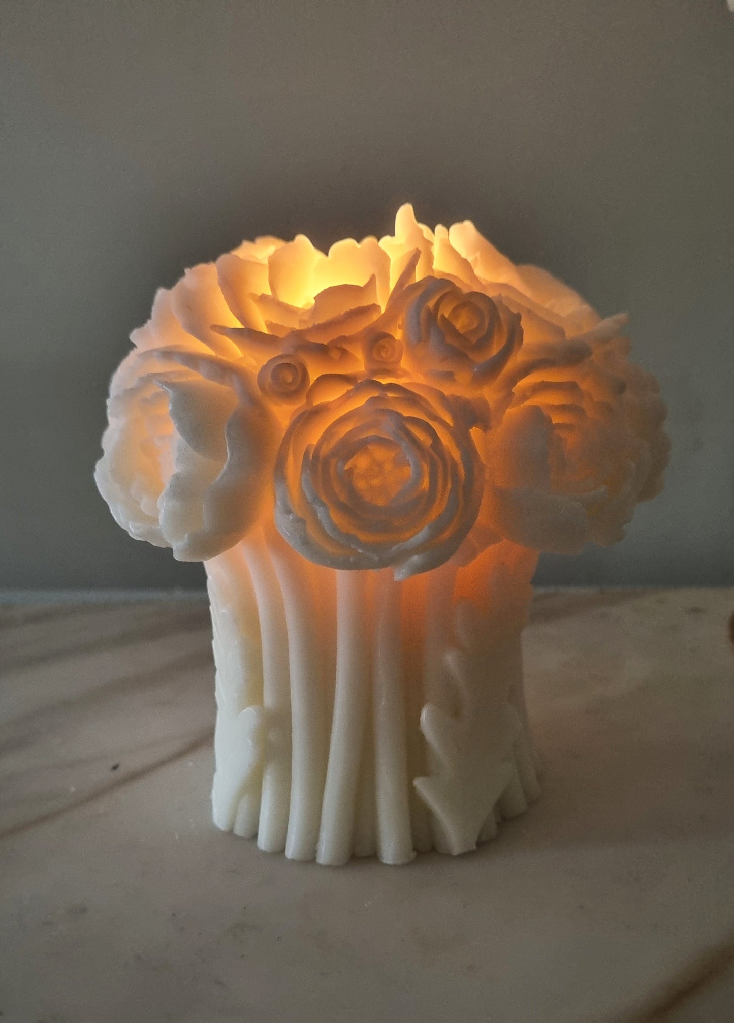 Candle flower bouquet